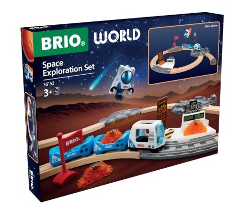 Ravensburger BRIO World - 36153 Space Exploration Set   Space-Themed Toy Train Set for Kids Aged 3 Years up