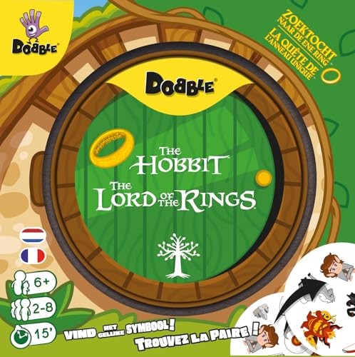 Asmodee - DOBBLE the Lord of the Rings – Card Game – Fast and Fun Party Game for the Whole Family, 2-8 Players, Ages 6+ – French/Dutch Version