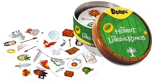 Asmodee - DOBBLE the Lord of the Rings – Card Game – Fast and Fun Party Game for the Whole Family, 2-8 Players, Ages 6+ – French/Dutch Version