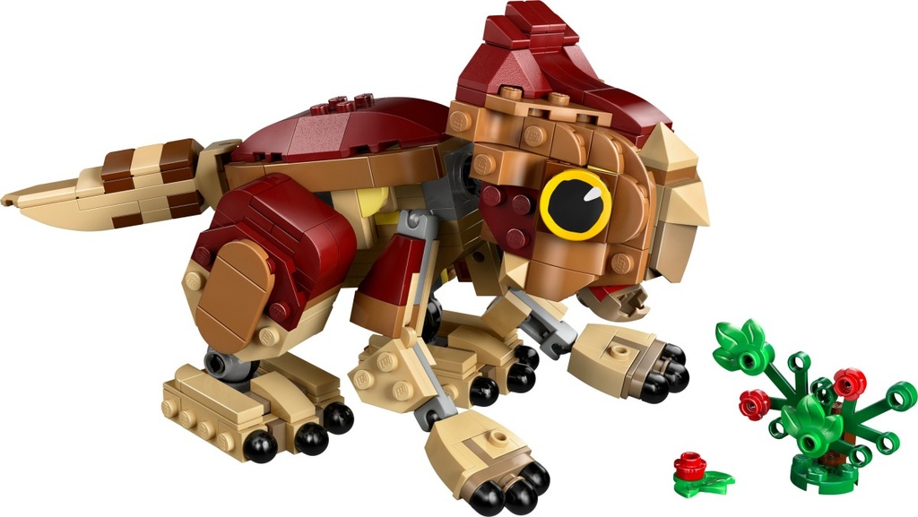 LEGO Jurassic World Baby Dinosaur Dolores: Aquilops - Play & Display Toy Dinosaur Figure - Incl. a Plant with Flowers - Gift for 7+ Year Old Boys Gir