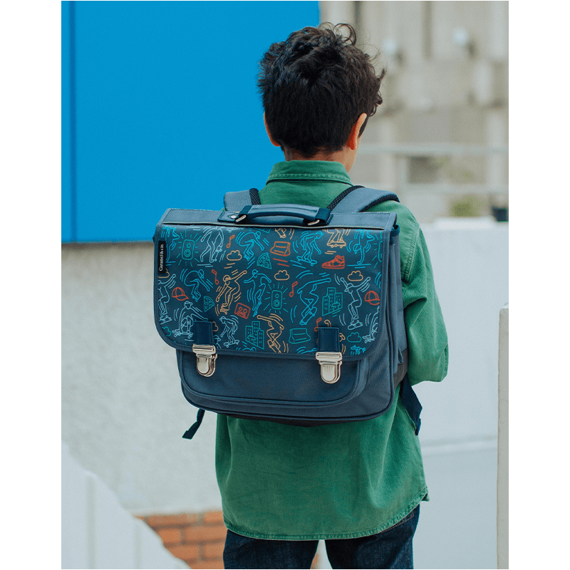 Cartable moyen - Skatepark multicolore