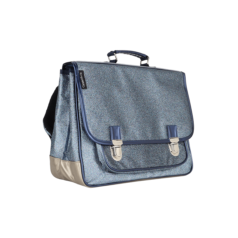 Grand Cartable - Paillettes Marine