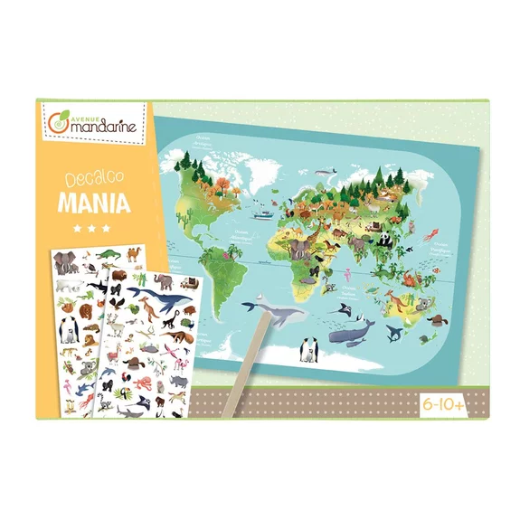 Boîte créative Décalco Planisphère