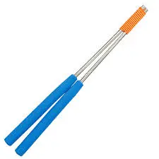 Baguettes diabolo métal bleu