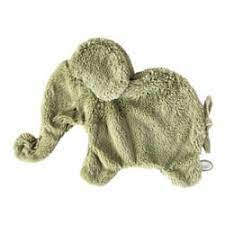 Eléphant doudou Oscar vert 42 cm
