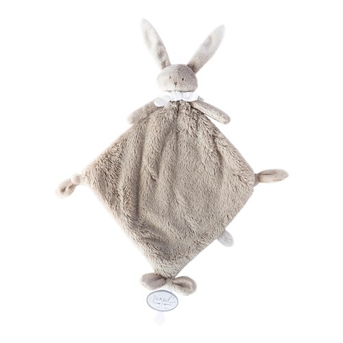 Lapin doudou Ella beige gris 35 cm
