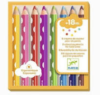 8 crayons de couleur pour les petits