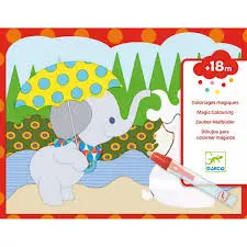 Coloriages magiques 18 mois - Caché dehors