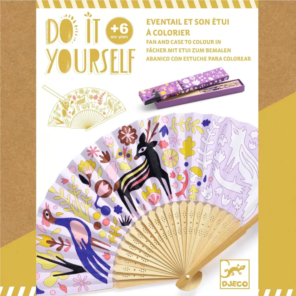 Do it youself - Eventail et son étui à colorier - Belle des bois