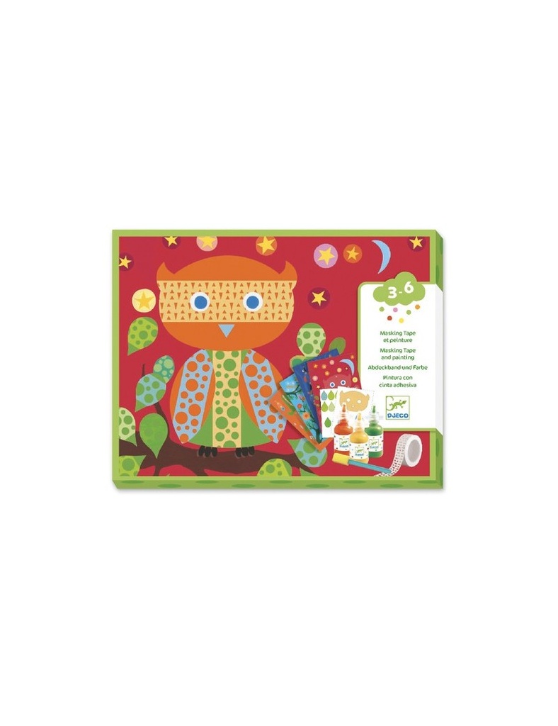 Masking Tape et Peinture à l'Eponge - Oh, c'est Magique !