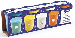 Pâtes à modeler pailletée 4 pots