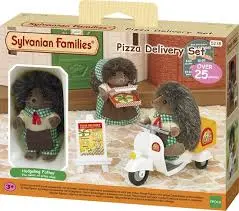 Livreur de pizza, scooter et figurine