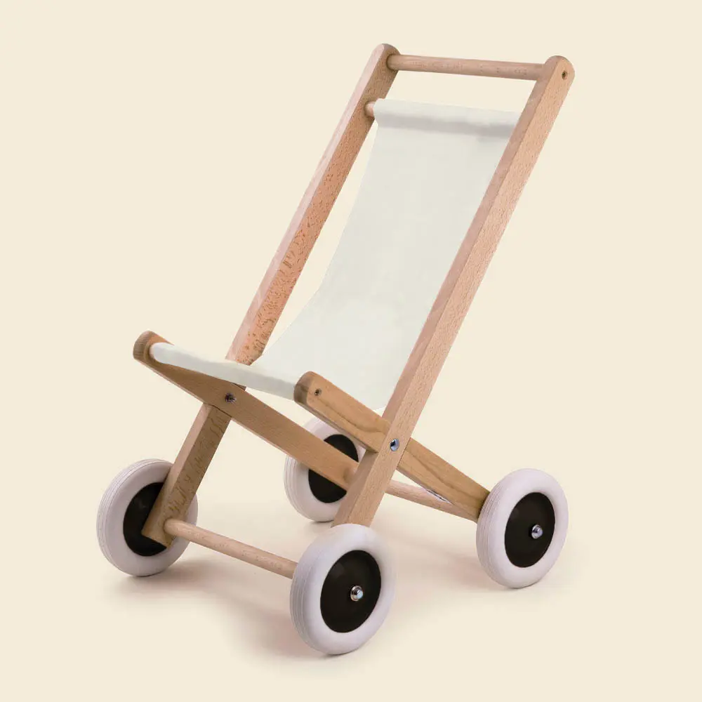 buggy bois et tissu naturel