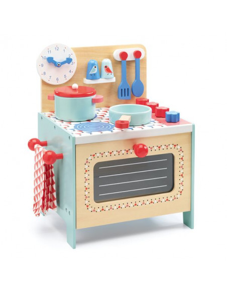 petite cuisinière bleue