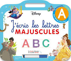 J'écris les lettres majuscules ardoise disney