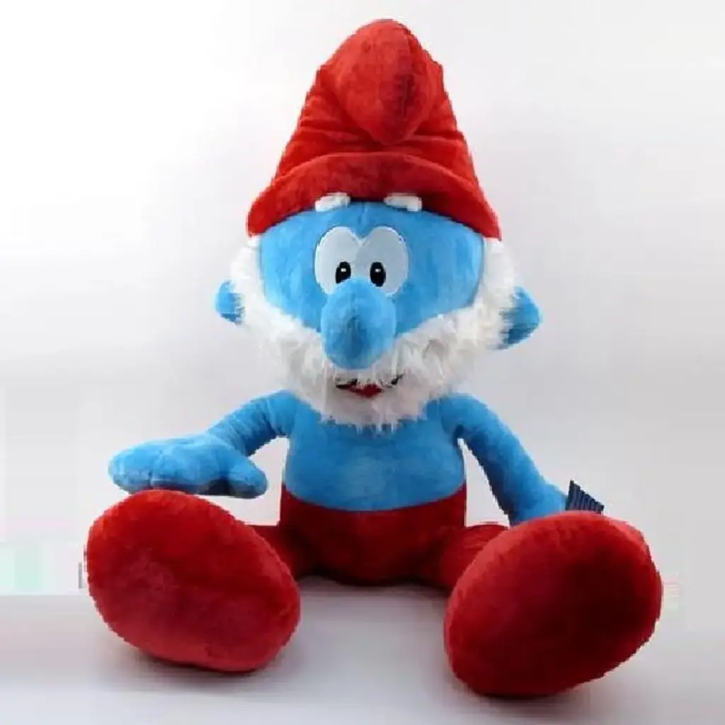 90cm peluche grand schtroumph