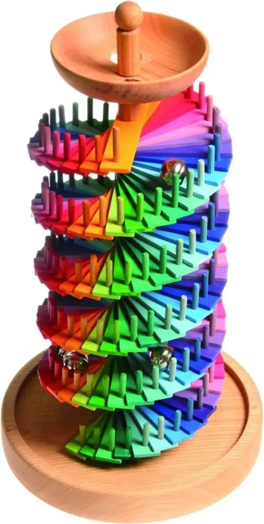 Escalier tournant multicolore