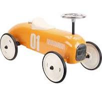 Porteur voiture vintage orange