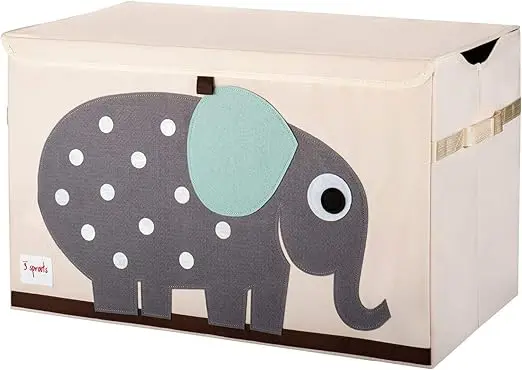 3 Sprouts - Coffre à jouets Eléphant