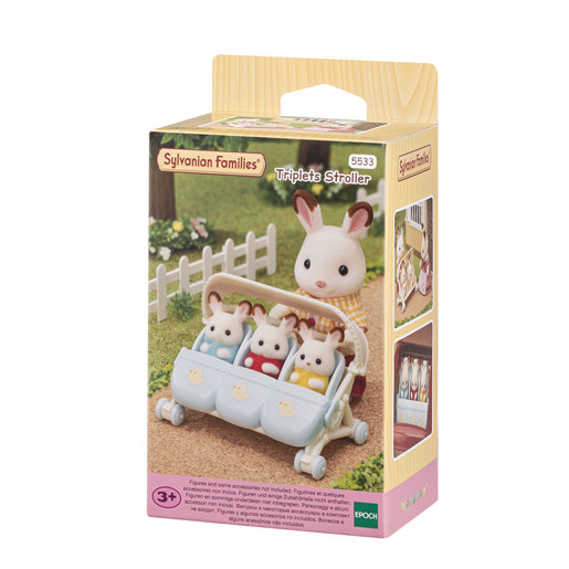 Sylvanian families la poussette triple