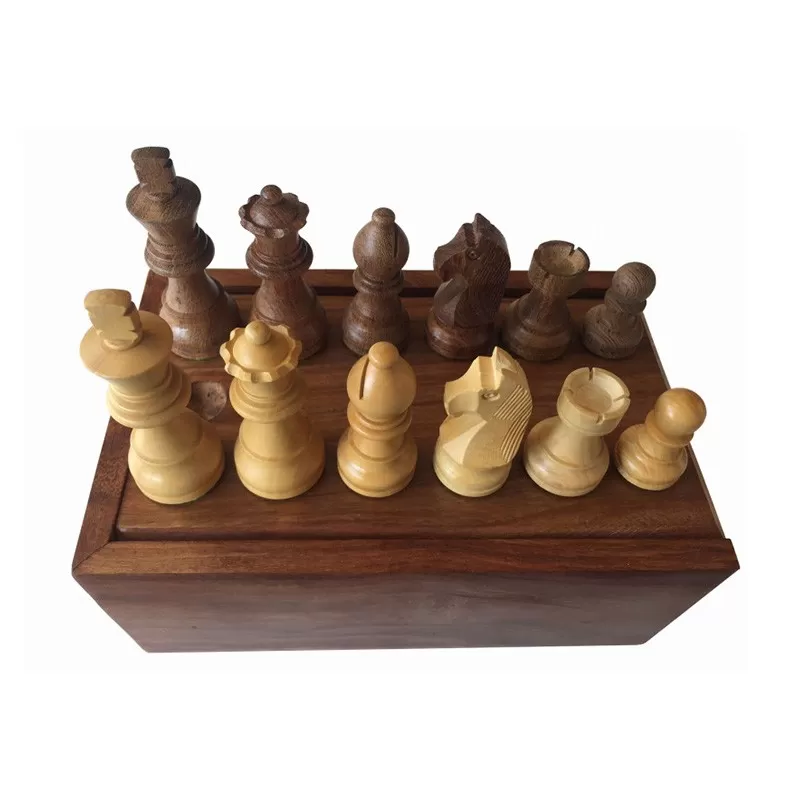 Pièces Echecs 76mm Sheesham Classique