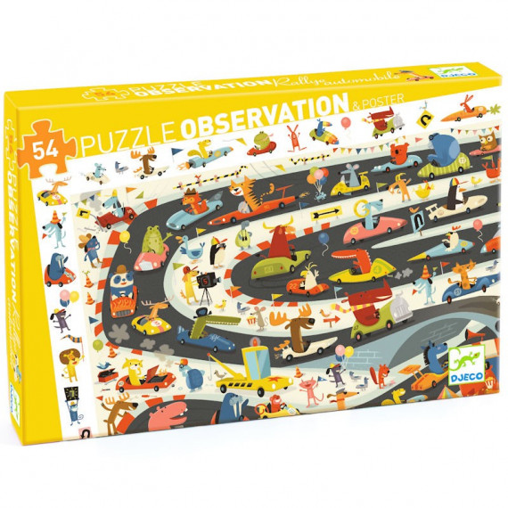 Puzzle Observation Rallye Automobile 54pcs