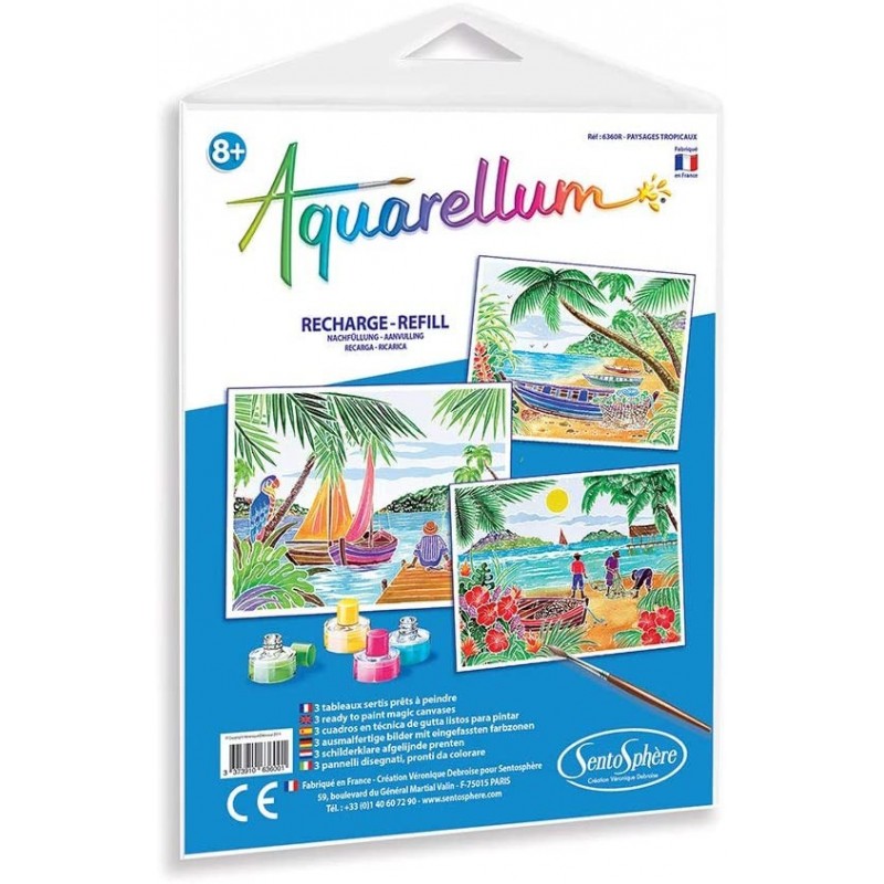 Aquarellum recharge paysages tropicaux