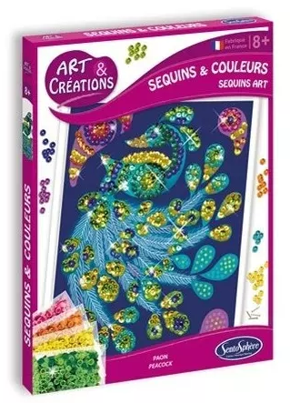 Sequins & couleurs - Paon
