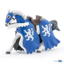 Cheval du chevalier lion à la lance