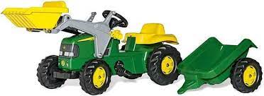 John Deere - Tracteur avec remorque 