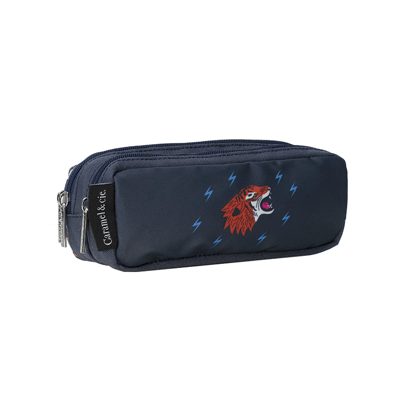 Trousse double Tigre Bleu