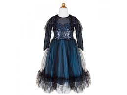 Robe sorcière de minuit et coiffe 7-8ans
