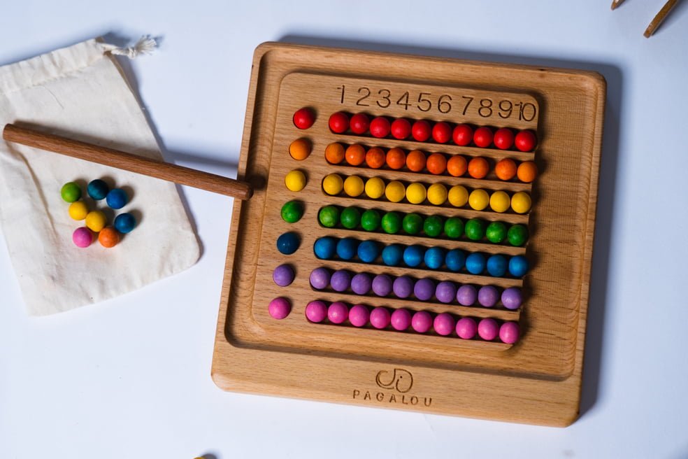 Pagalou - Rainbow colors learning & counting math set