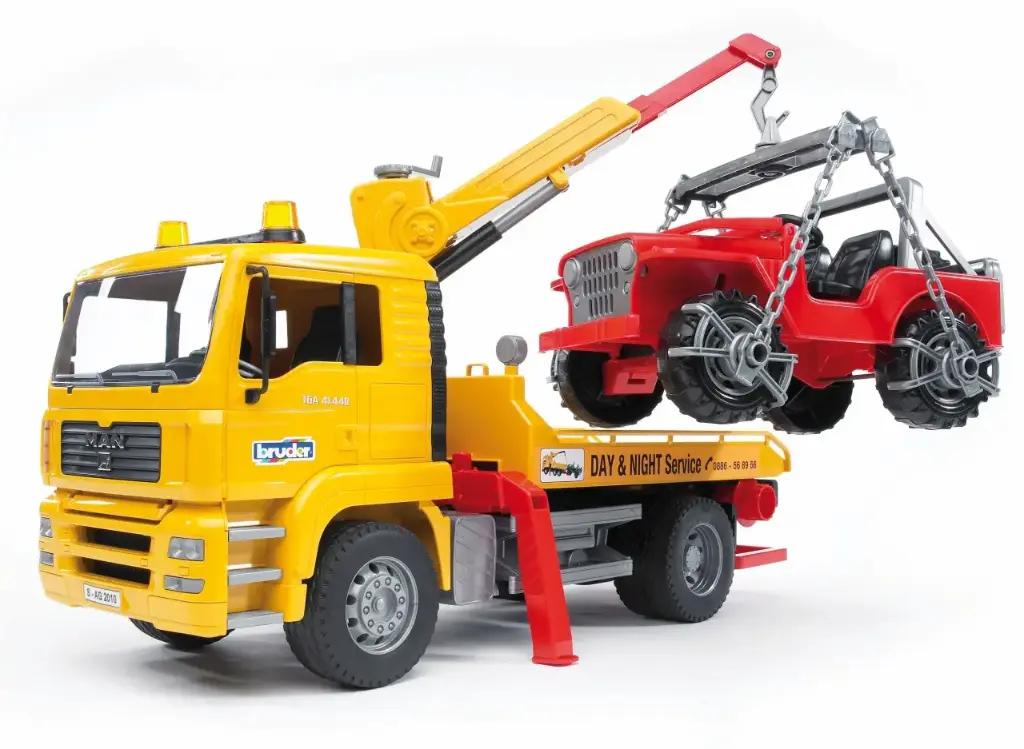 Man breakdown truck w/jeep