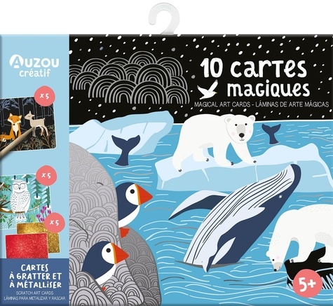 10 cartes magiques à gratter et à métaliser