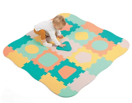 Ludi dalles en mousse et rebords Tapis Touch geométrique