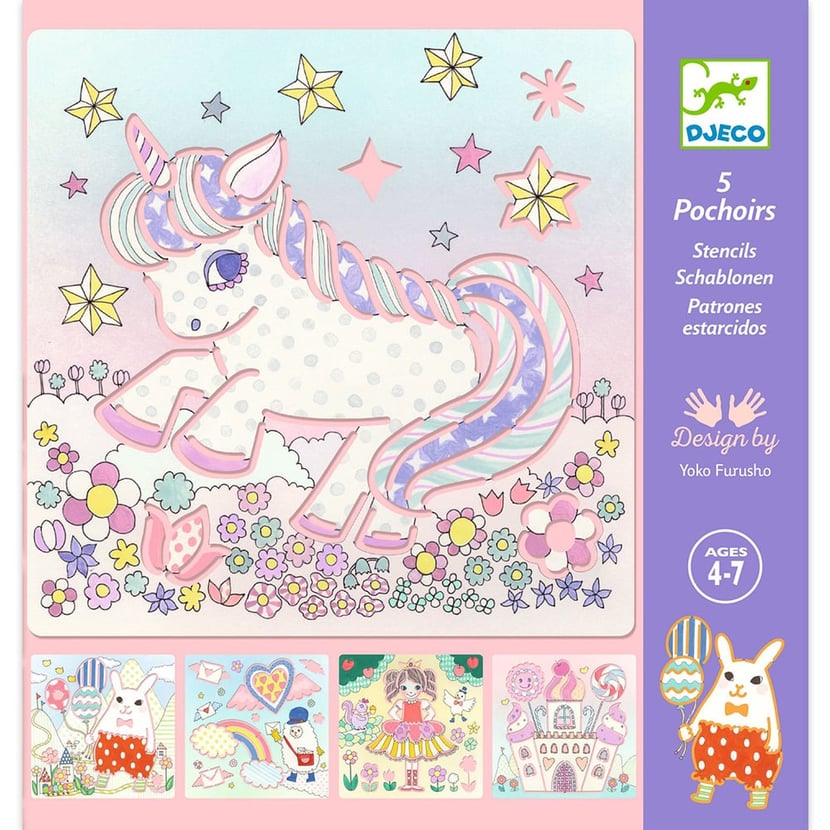 Pochoirs Kawailand (licorne)