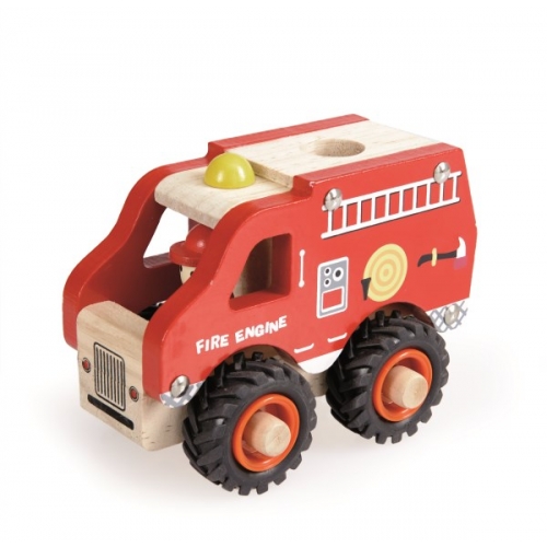 Camion de pompiers en bois