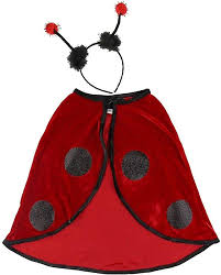 Cape de coccinelle bébé avec serre-tête, taille US 2-3