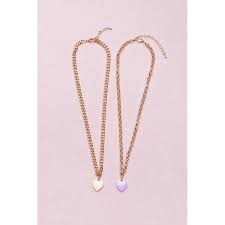 Collier chaine et coeur