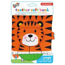 Livre en tissu avec anneau de dentition - Jungle