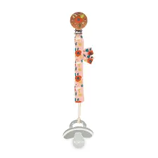 Attache tétine coquelicot