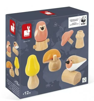 Oiseaux et champignons à visser