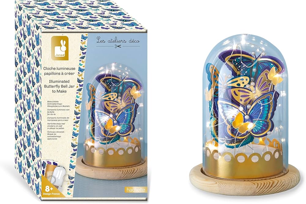 Cloche lumineuse papillons à créer