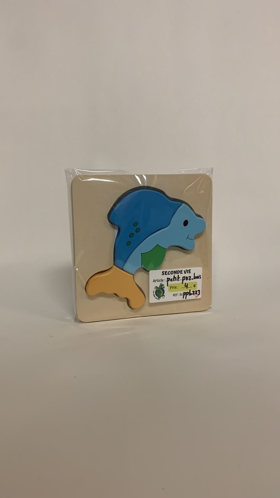 Seconde vie - Petit puzzle bois dauphin