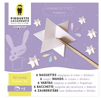 Pirouette cacahouette - 6 baguettes magiques à créer + 228 stickers brillants