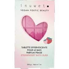 Inuwet Tablette chocolat effervescente pour le bain Fraise