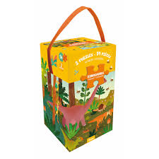 2 puzzles dinosaures 54 pcs