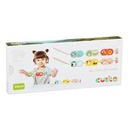 Cubika - Jeu d'enfilage en bois - Animal et son habitat