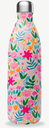 Bouteille isotherme inox - Flora - Rose - 1000ml